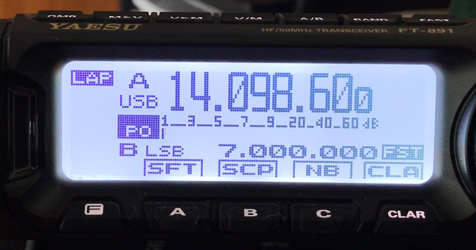 Yaesu FT-891 Display and menu