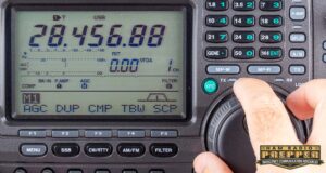Ham Radio Operator with Radio