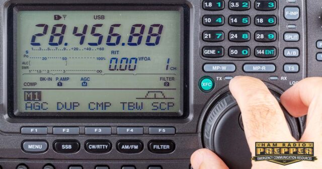 Ham Radio Operator with Radio